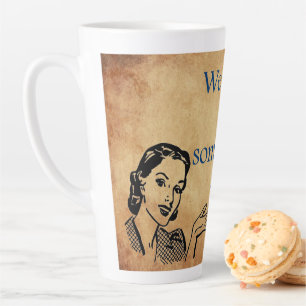 Taza De Café Latte La princesa de SlipperyJoe aplaude caminar diverti