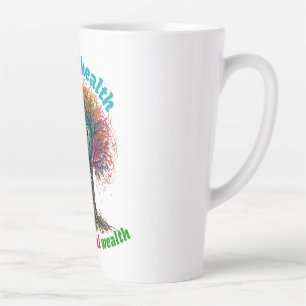 TAZA DE CAFÉ LATTE LA SALUD MENTAL ES UNA RIQUEZA ESENCIAL