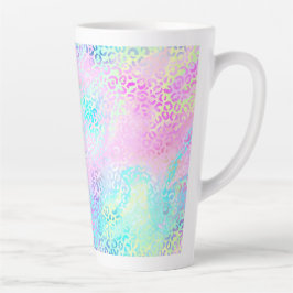 Taza De Café Latte La Serie del Leopardo Irisado Diseño 10