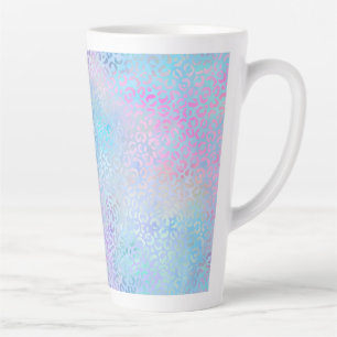 Taza De Café Latte La Serie del Leopardo Irisado Diseño 9