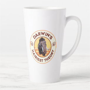 Taza De Café Latte La teoría más peluda de Darwin Adorable mamut lanu