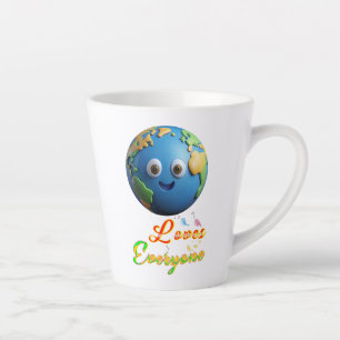 Taza De Café Latte La Tierra Ama a Todos