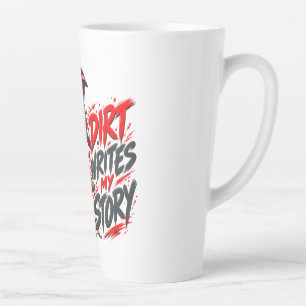 Taza De Café Latte La tierra escribe mi historia – Ciclismo de montañ