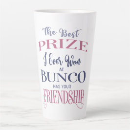 Taza De Café Latte La tipografía del premio Bunco de amistad