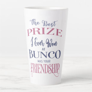 Taza De Café Latte La tipografía del premio Bunco de amistad