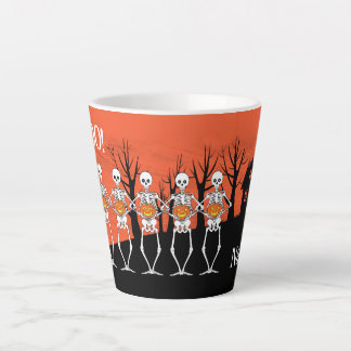 Taza De Café Latte La tripulación de esqueletos