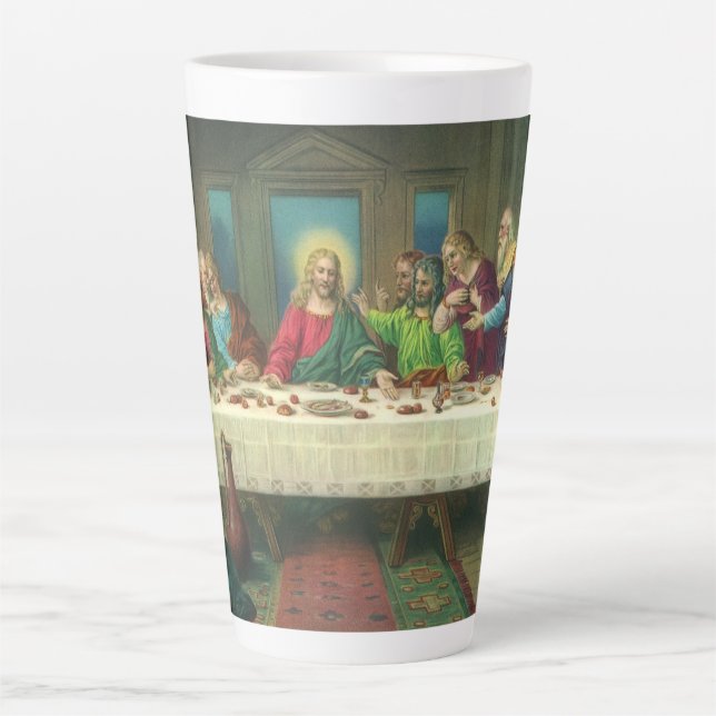 Taza De Café Latte La Última Cena Originalmente por Leonardo da Vinci (Anverso)