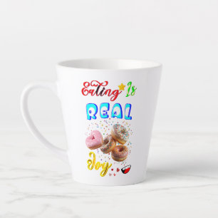 Taza De Café Latte La vajilla para comer es una alegría real