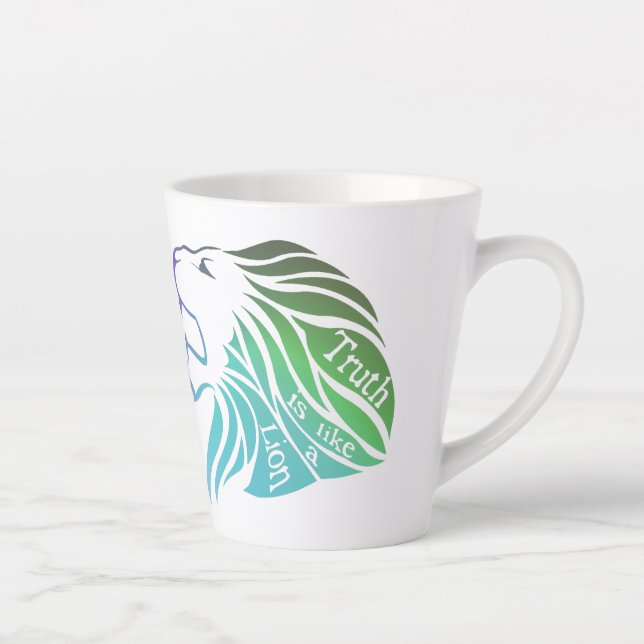 Taza De Café Latte La verdad es como un león (Derecha)
