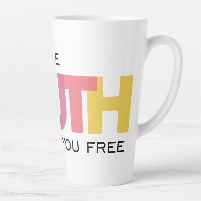 Taza De Café Latte La verdad te hará libre (Derecha)