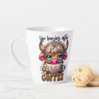Taza De Café Latte La vida comienza después del café