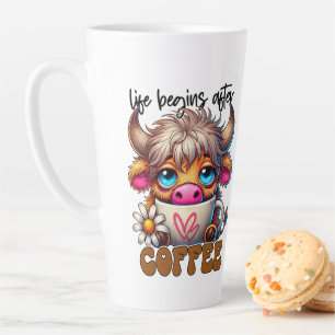 Taza De Café Latte La vida comienza después del café