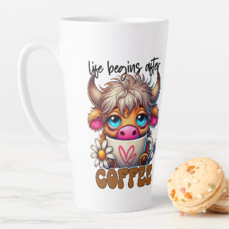 Taza De Café Latte La vida comienza después del café