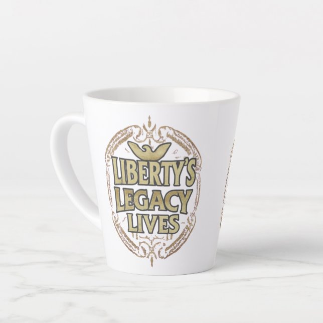 Taza De Café Latte La vida del legado de la libertad (Ángulo izquierdo)