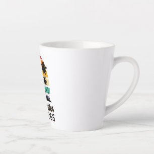 Taza De Café Latte La vida es mejor con los perros Retro Sunset Woman