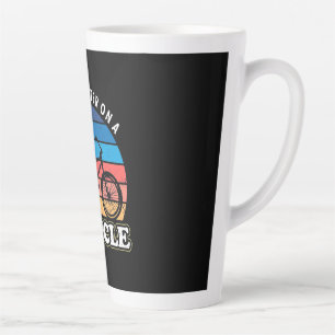 Taza De Café Latte La Vida Es Mejor En Bicicleta