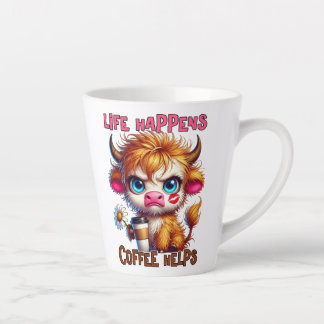 Taza De Café Latte La Vida Sucede el Café Ayuda