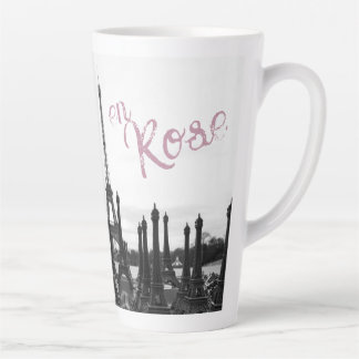 Taza De Café Latte La Vie en Rosa París Torre Eiffel latte mug