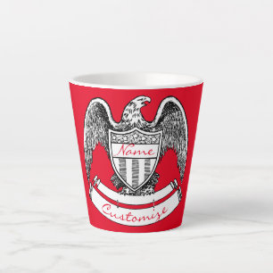 Taza De Café Latte La vintage llaga de águila patriótica Thunder_Co