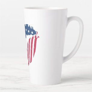 Taza De Café Latte Labios rojos y azules