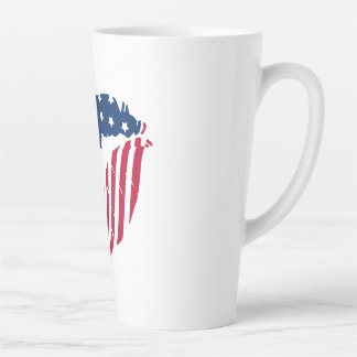 Taza De Café Latte Labios rojos y azules