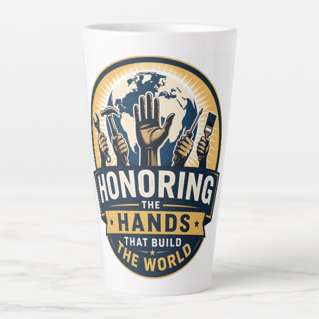 Taza De Café Latte Labour Day  (Anverso)