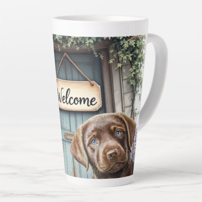 Taza De Café Latte Labrador Ceramic Latte Mug (Ángulo derecho)