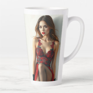 Taza De Café Latte Ladies in Red