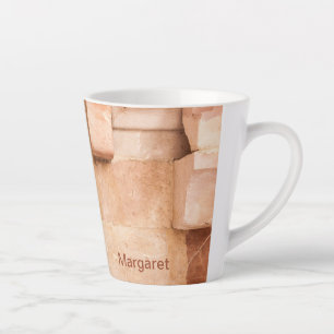 Taza De Café Latte Ladrillos de colores múltiples personalizados Latt