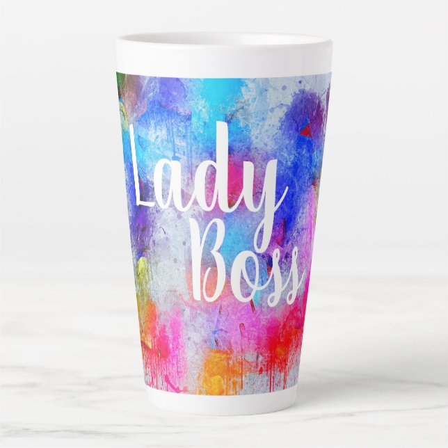 Taza De Café Latte Lady Boss (Anverso)