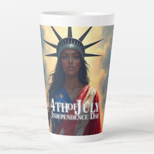 Taza De Café Latte Lady Liberty Reimaginada: Una Nueva Cara de la Lib