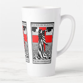 Taza De Café Latte Lady Liberty WWI Poster Patriótico Estadounidense 