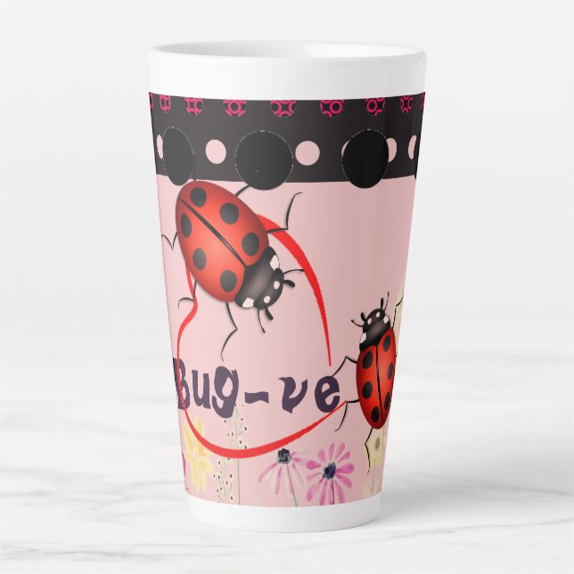 Taza De Café Latte Ladybug Latte Love (Anverso)