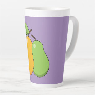 Taza De Café Latte Lágrimas amarillas y verdes