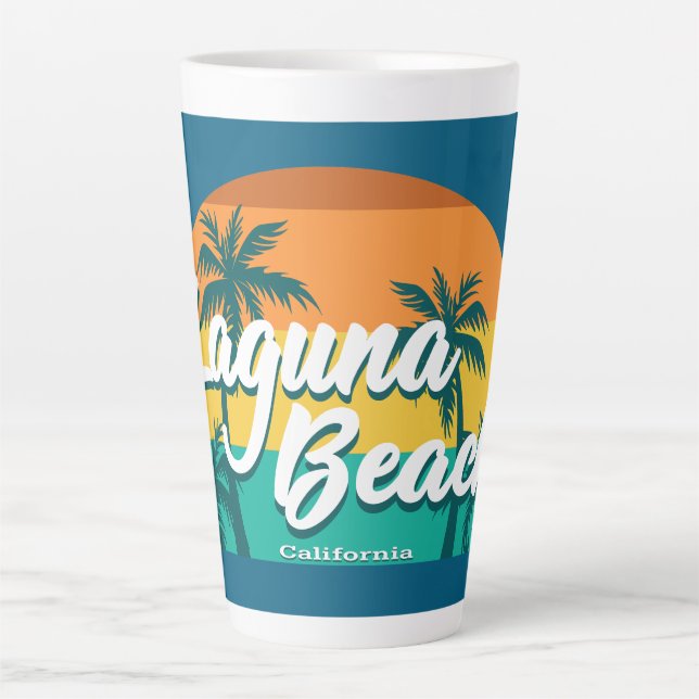 Taza De Café Latte Laguna Beach California (Anverso)