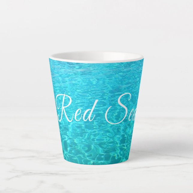 Taza De Café Latte Laguna del Mar Rojo (Anverso)