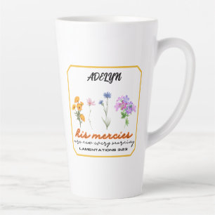Taza De Café Latte Lamentaciones 3:23 Sus pieles son nueva panza pers