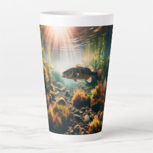 Taza De Café Latte Lámina de boca grande subacuosa