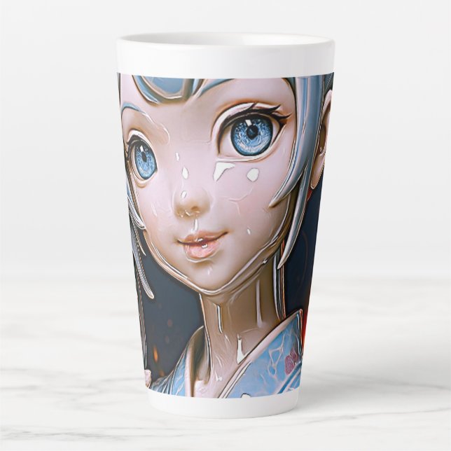 Taza De Café Latte Lantern Festival Porcelain Waifu (Anverso)