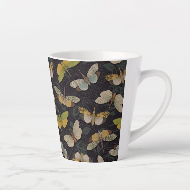 Taza De Café Latte Lanternflies - Pyrops Candelaria & Planthoppers (Derecha)