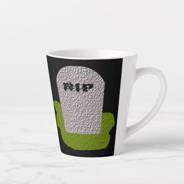 Taza De Café Latte Lápida RIP (Derecha)