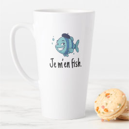 Taza De Café Latte Large Latte Mug - Je m'en fish