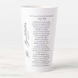 Taza De Café Latte Las Bestias Mateo 5:2-12 Escritura Biblia