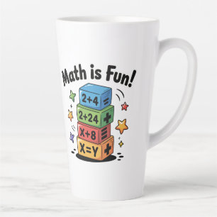 Taza De Café Latte Las matemáticas son pegatinas divertidos