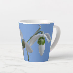 Taza De Café Latte Las Nieves Caen. Blue Latte Mug