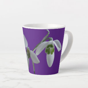 Taza De Café Latte Las Nieves Caen. Purple Latte Mug