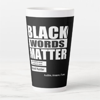 Taza De Café Latte Las palabras afroamericanas negras importan