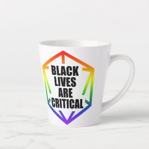 Taza De Café Latte Las vidas negras de BLM son críticas [LGBTQ+]