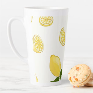 Taza De Café Latte Late Mug Lemon Design