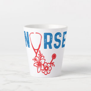 Taza De Café Latte Latido - Médico - Enfermera